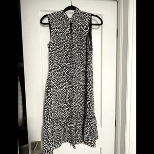 Karl Lagerfeld Black+White Polka Dot Dress Size 4